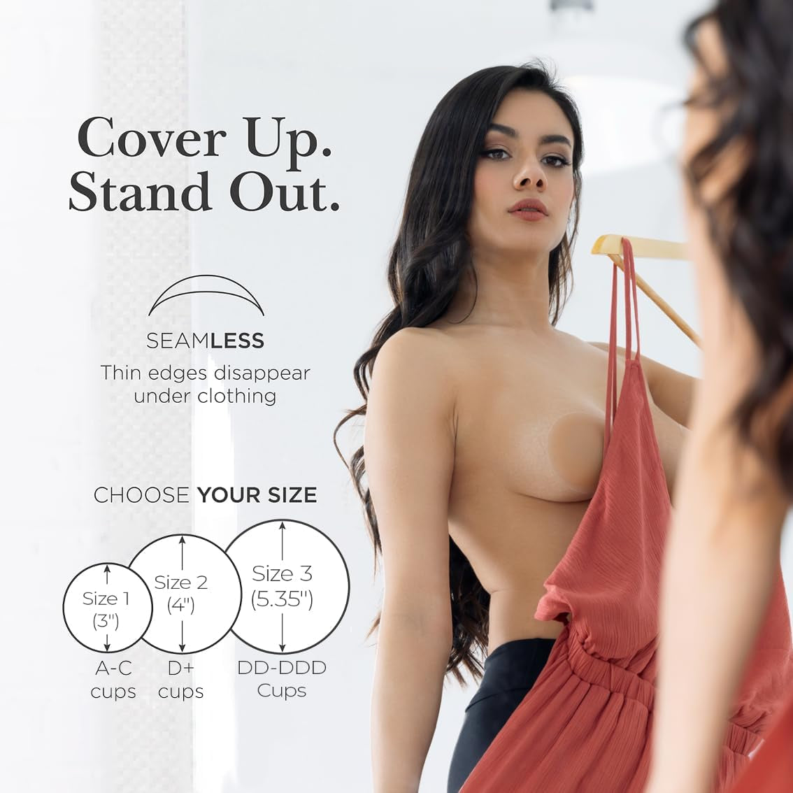 Nipple Covers for Women - Sticky Adhesive Silicone Pasties - Reusable Pasty Nipple Cover with Travel Box